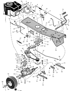 Motion Drive Diagram and Parts List for 309005X10A 2001 Briggs and Stratton Lawn Tractor